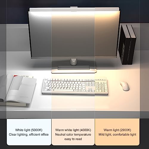 Image of Computer Monitor Light Bar, Touch Control Adjustable E Reading USB Powered Lamp, No Glare Eye Caring LED Screen Monitor Light Bar, for 0.6 Inches to 1.6 Inches Laptops (Black)