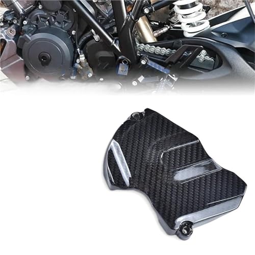Couvercle pignon carbone pour KTM 1290 Super Duke R, finition twill mat haut de gamme