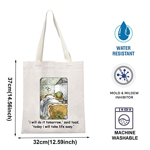 TOBGB Funny Frogs Frog Tote Pouch Bag Good Friends Sketch Gift Storybook Gift2