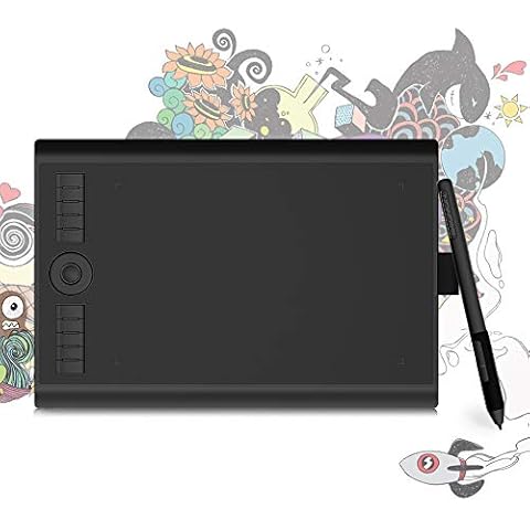 Drawing Tablet GAOMON M10K PRO 10 x 6.25 inches Large Graphic Tablet, Digital Art Tablet Supports Tilt & Radial Function with 10 Shortcut Keys, Battery-Free Stylus, Work with Mac, Windows & Android Cover