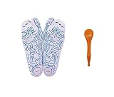 Broman Reflexology Socks with Acupressure Pen with Gua Sha End,Foot Pain Relief Remedy,Men's Size