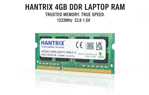 Image of 4GB DDR3 1333MHz Laptop RAM PC3-10600S 204-Pin SODIMM 1.5V Notebook Memory - Upgrade Replacement for Samsung