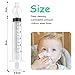 Vicloon Baby Nasal Irrigator, 2PCS Nasal Syringe for Baby, Syringe Nasal Irrigator with Cleanable and Reusable Silicone Nasal Suction Tip forIrrigation, Nasal Spray, Nasal Hygiene（Transparent）