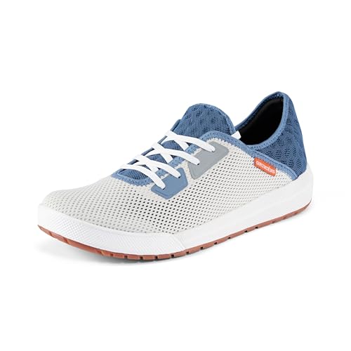 Grundéns Keeper Sneaker - Lightweight Quick Dry Water Shoes, Breathable Mesh Upper with Rubber Toe, All Day Fishing Comfort and Support, Oyster, 11