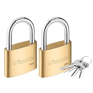 Disecu Messing Vorhängeschloss 40mm 2er-Pack