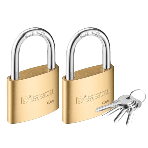 Disecu Messing Vorhängeschloss 40mm 2er-Pack
