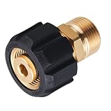 PWACCS Pressure Washer Adapter, M22 15mm Female to M22 14mm Male Fitting, Power Washer Hose and Gun