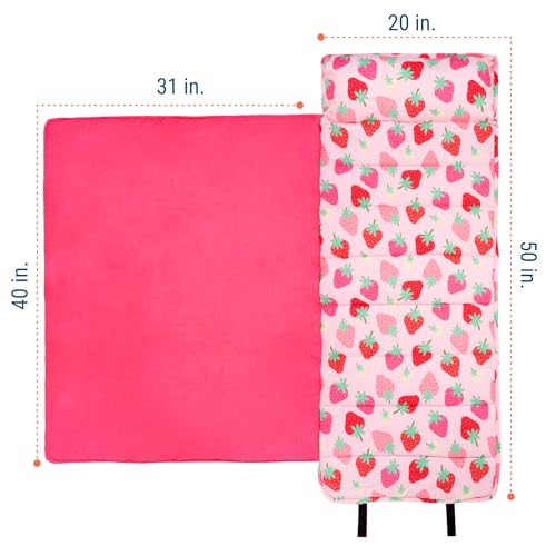 Image of Wildkin Kids Original Nap Mat - Cozy Kids Sleep Mat with Pillow, ideal for School & Travel