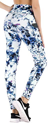 IUGA High Waist Yoga Pants with Pockets, Printed Leggings for Women 4 Way