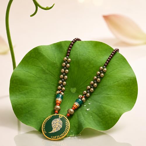 Image of AAKRITI ART CREATIONS Handcrafted Tribal & Brass Necklace Collection | Floral, Leaf & Elephant-Inspired Artisan Jewelry | Dhokra, Glass & Ethnic Statement Necklaces for Women