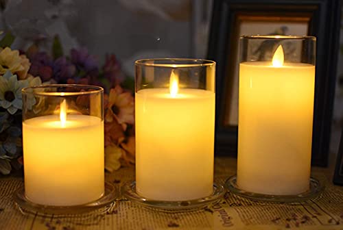 2 Pack Clear Transparent Candle Plate, Round Glass Candle Holder, 3