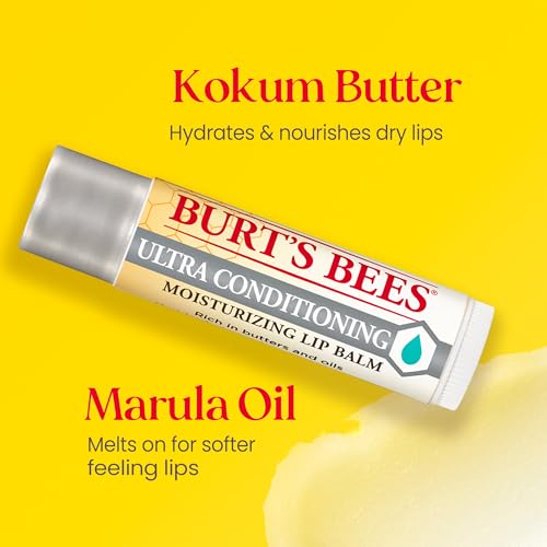 Image of Burt's Bees 100% Natural Moisturizing Lip Balm, Ultra Conditioning with Kokum Butter, 2 Tubes in Blister Box