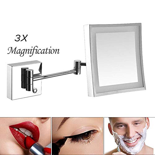 Miroir de Maquillage Mural JCAKES Miroir LED Flexible Ventouse Rechargeable - 3