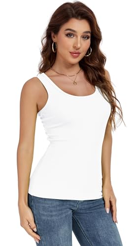 Tank Top for Women Summer Sleeveless Scoop Neck Ribbed Workout Tank Tops Slim Fitted Basic Cami Tee Shirts3