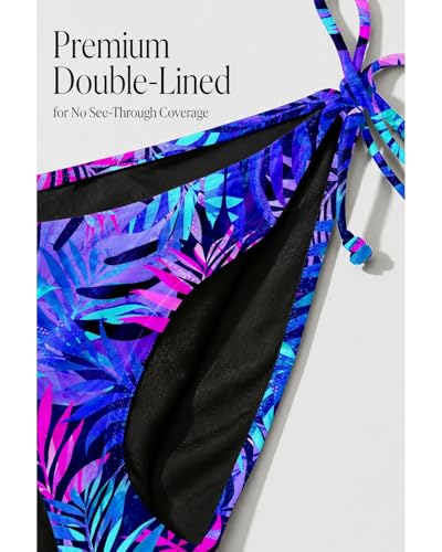 Image of Holipick Bikini Bottoms for Women String Bathing Suit Bottom with Moderate Coverage Low Waist Swim Bottom