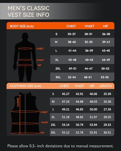 Rechargeable Heated Vest for Men – Lightweight and Fast Heating, Perfect Christmas Gift