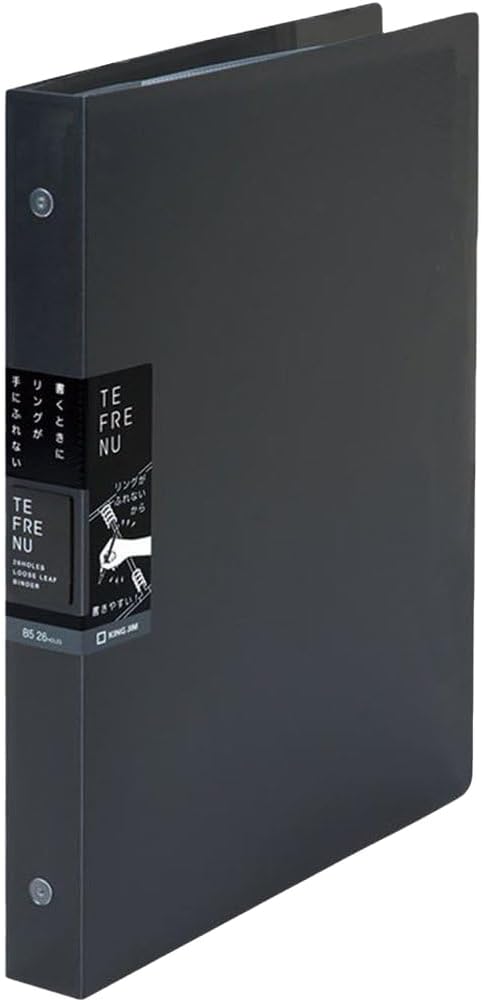 Kingjim 478TTE TEFRENU Binder Notebook, Wide, B5, Black