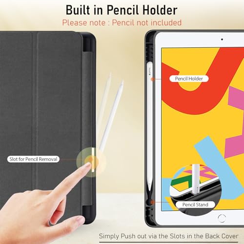 Image of Robustrion Cover for iPad Air 3rd Generation Cover 10.5 inch Flip Case with Pencil Holder - Hippy