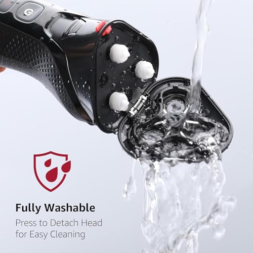 Image of ๐๐%๐จ๐๐ rategist 3-in-1 Electric Razor for Men: One Touch Acceleration, IPX7 Waterproof Razors for Men, USB-C Rechargeable Electric Shavers for Men - 4D Floating Blades, Wet or Dry