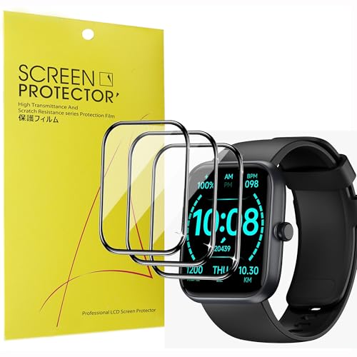 Lamshaw IDW25 Smart Watch Screen Protector, [3 Pack] 3D Full Coverage PET Soft Screen Protector Film Compatible for WNH 1.83 Inches IDW25 Smart Watch / IDW25 Smart Watch (3 Pack)