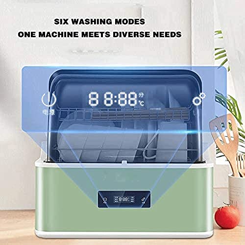 Mini Portable vaatwasser aanrecht, compacte vaatwasser met watertank, 6,2-liter ingebouwde geen installatie, vaatwasser… - Afbeelding 6