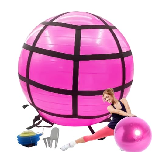 Pelota de yoga – Pelota de ejercicio – Pelotas de fitness con bomba – Pelotas de estabilidad de equilibrio antiestallido para entrenamiento central, estiramiento, yoga, pilates, embarazo, parto