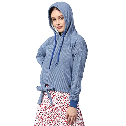 Image of Campus Sutra Cotton Women High Neck Sweatshirt