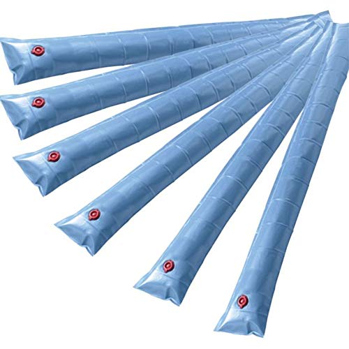 Doheny's Commercial-Grade Water Tubes 6 Pack, 8' Single Chamber, 20-Gauge Heavy Duty Vinyl, UV-Protected, Blue Water Bags for Inground Pool Winter Covers, Leak-Resistant, Durable Construction