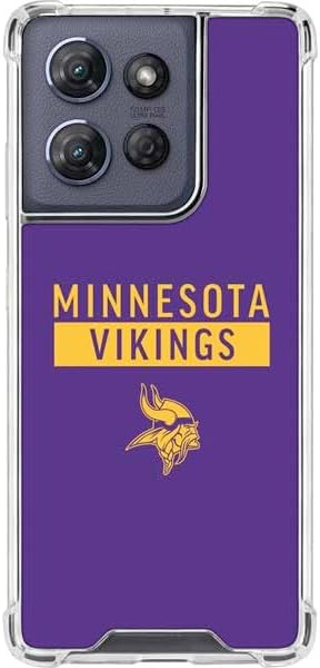 Skinit Clear Phone Case Compatible with Moto G Stylus 5G (2025) - Officially Licensed NFL Minnesota Vikings Purple Performance Series Design