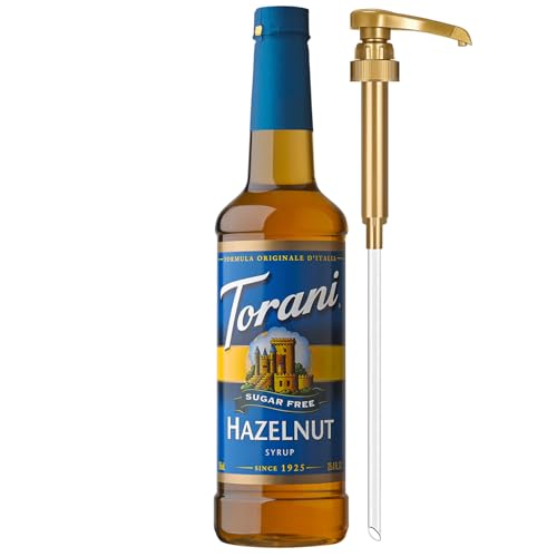 Torani Sugar Free Coffee Syrup, Hazelnut Syrup for...