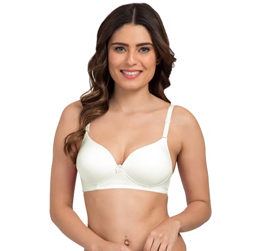 Image of Tweens - Heavily Padded Semi Push-Up Bra - Polyamide Fabric - 3 /4th Coverage, Wireless, Multiway Straps, Seamless - Everyday T-Shirt Bra
