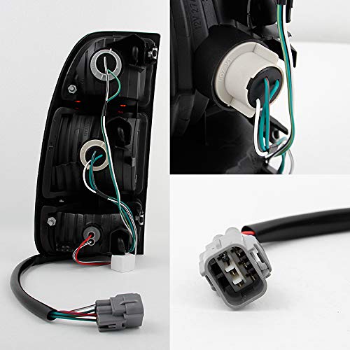 AKKON - For Toyota Tundra Pickup Truck Red Clear Lens Rear Tail Lights Brake Lamps Replacement Pair Left+ Right