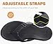 COFACE Flip Flops for Women with Arch Support Beach Thong Sandals for Woman Size 7 Adjustable Fashion Orthopedic Leather Sandal Outdoor
