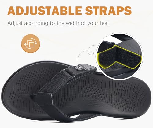 Image of COFACE Flip Flops for Women with Arch Support Beach Thong Sandals for Woman Adjustable Fashion Orthopedic Sandal Outdoor