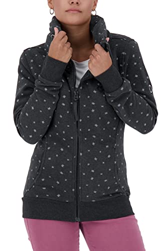 Alife and Kickin Damen VivianAK B Sweatjacket Sweatjacke Damensweatjacke Freizeitjacke Sweater Sweatshirt mit Reißverschluss XS-XXL, Moonless Melange, L Cover