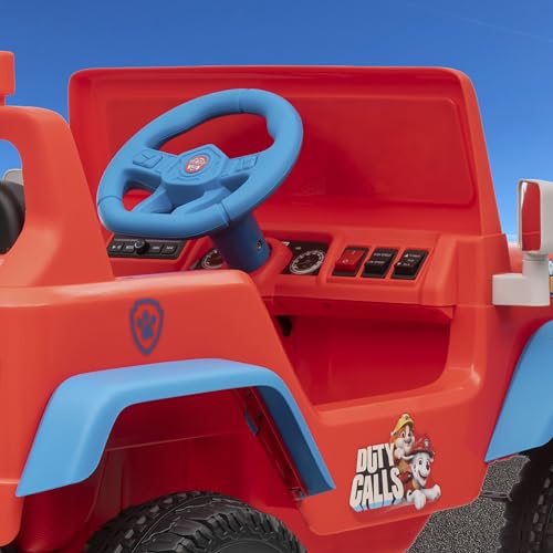 Image of Paw Patrol - 12V Kids Ride-On Jeep with Rechargeable Battery and LED Lights