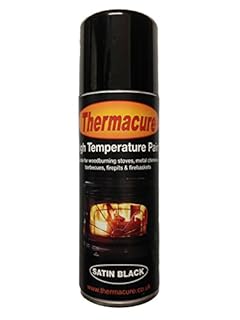 Thermacure 400ml Satin Black Stove Paint High Temperature Spray Paint