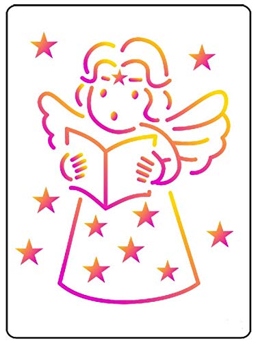 Zita's Creative Schablone 3D - Singing Angel. - Wiederverwendbare Schablone für 3D Strukturen und Mixed Media Cover