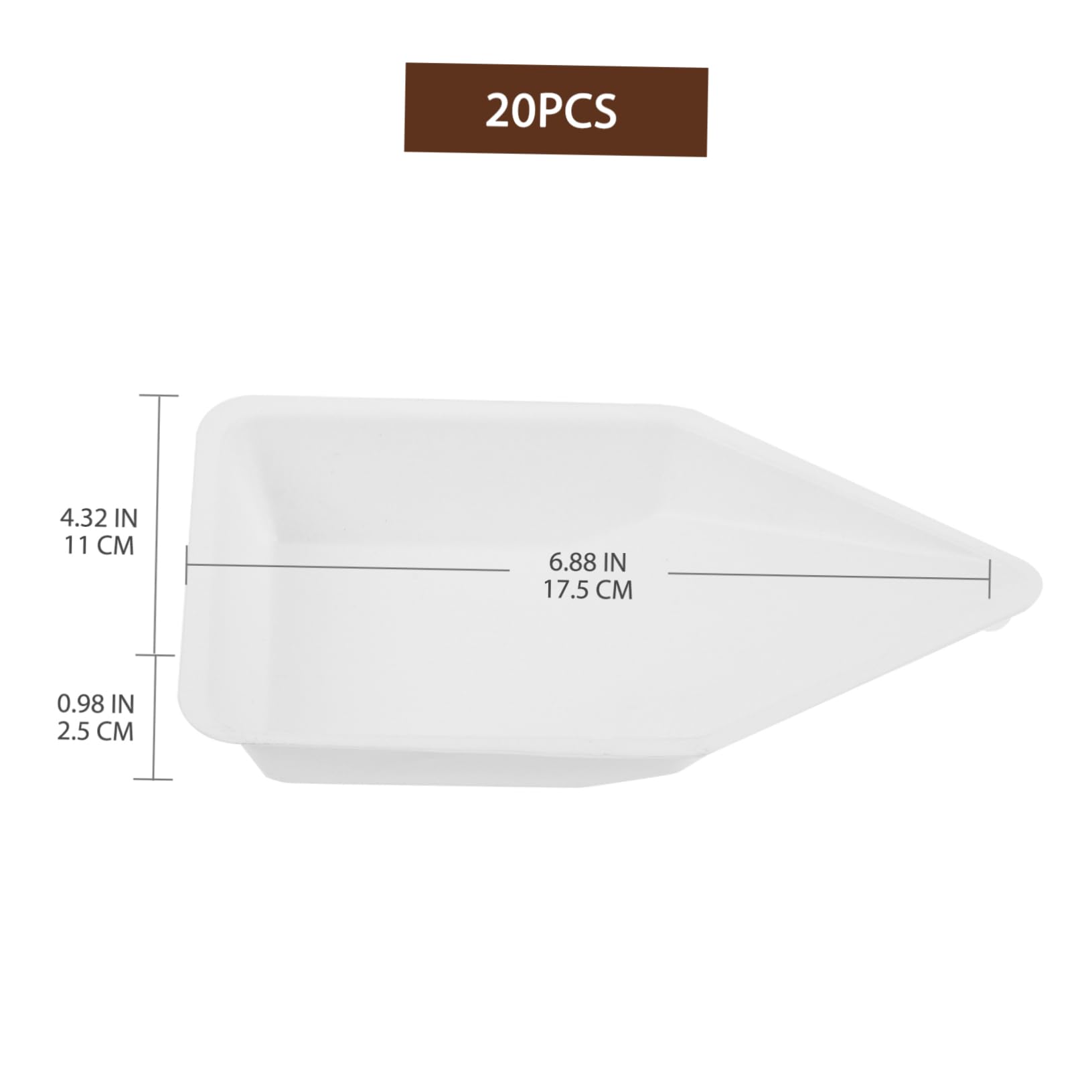 ULTECHNOVO Nacelle De Pesée 50 Pièces Bateau De Pesée Produire Briseur Flacon De Pesée De Laboratoire Peser Les Bateaux Plat De Pesée Pipette Verser Des Bateaux Plateau à Bijoux Plastique Blanche