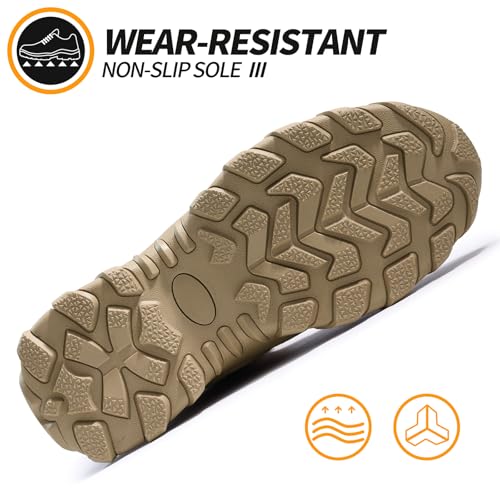 Image of Steel Toe Boots for Men Work Indestructible Safety Boots | Impact-Resistant, Puncture-Resistant, Comfortable, Wear-Resistant, Construction Factory, Warehouses, Jobsites