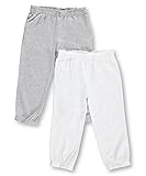 Carter's Baby Girls' Elastic Ruffle Pant - 2 Pack - Grey/White - 24 Months