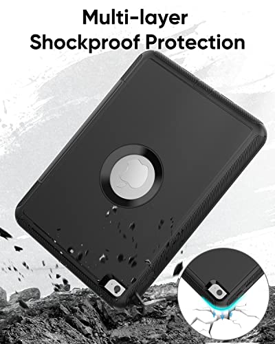 Seymac Ipad Mini 5 / Mini 4 Case 7.9 Inch, Durable Sturdy Heavy Duty Shockproof Protection Folio Stand Case With Smart Cover Auto Sleep/Wake For Ipad Mini 5Th / Mini 4Th Generation, Black #TOP7
