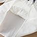 KUYEEBEAR Women's Long Sleeve Blouse with Scalloped Neckline, White Cotton (US, Age, 6 Years, White)