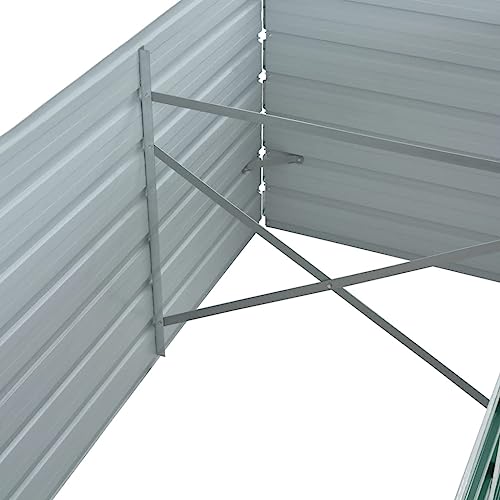 Hochbeet vidaXL aus verzinktem Stahl 240 x 80 x 77 cm für Garten und Terrasse