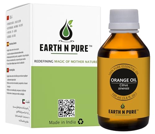 Image of Earth N Pure Orange Essential Oil Natural and Therapeutic Grade 100 ml