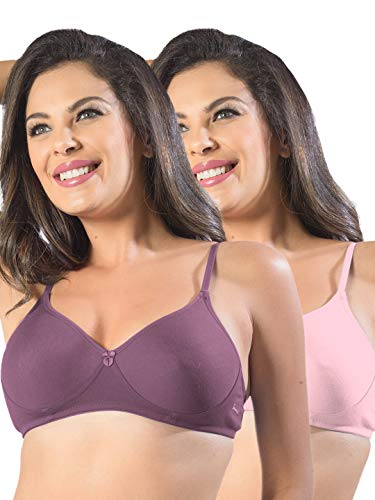 Image of SONARI Womens Non Padded Cotton Bra | Wire Free, Medium Coverage, Seamless Cups, Comfortable Polyester Cotton Blend Fabric | Adjustable Straps, Ideal for Everyday Wear - Smile