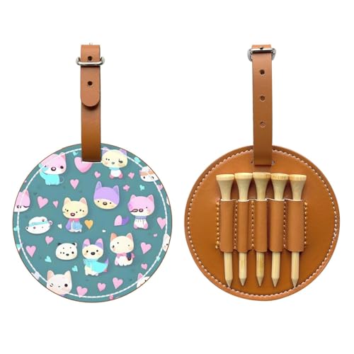 WXXWXD Cute little fox Printed Golf Tee Storage Bag - Portable Storage, Easily Organize Tees