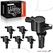 A-Premium Engine Ignition Coil Pack Compatible with Jaguar S-Type 2000-2003 & Lincoln LS 2000-2005, V6 3.0L, 6-PC Set