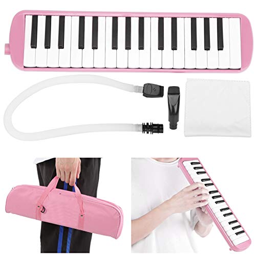IRIN Melodica, 32 Teclas IRIN Melodica con Bolsa Instrumento Musical de Viento de 32 Teclas Adecuado para Bolsa de Práctica para Principiantes (Rosa)