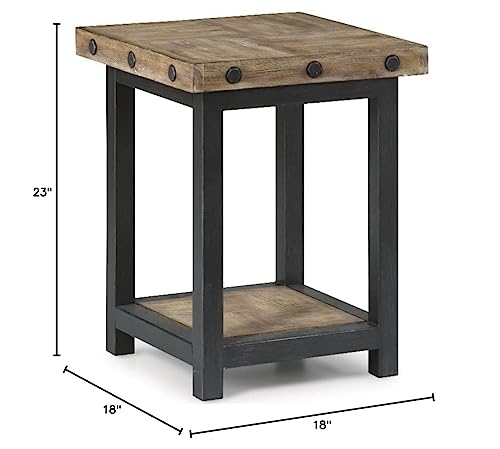 Homestyles Carpenter Chairside Table, Light Brown #TOP1